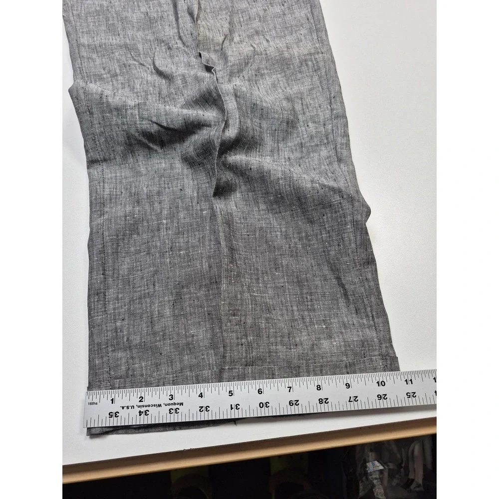 Dreams Dress Pants Mens 51x36 Gray Linen Pleated Relaxed Big Tall Casual NWT